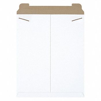 STAYFLATS Mailer Envelopes Chipboard White PK100, 56JJ60