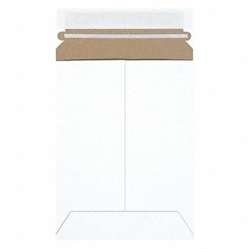 STAYFLATS Mailer Envelopes Chipboard White PK100, 56JJ65
