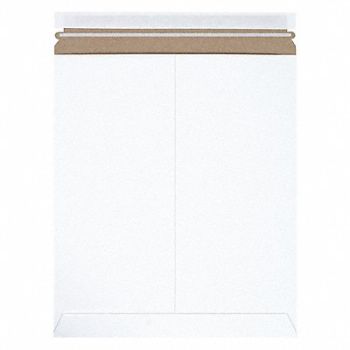 STAYFLATS Mailer Envelopes Chipboard White PK100, 56JJ70