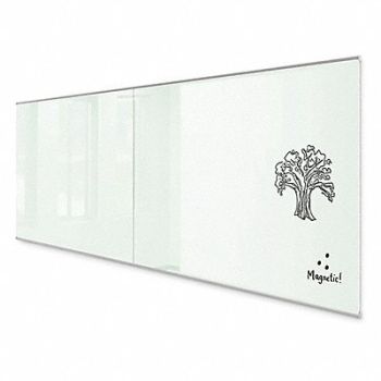 MOORECO Dry Erase Board Magnetic Wall Mnt White, 56JK69