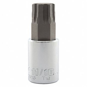 PROTO Socket Bit Steel 1/2 in TpSz 11/16 in, 56JT42