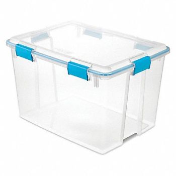 STERILITE Storage Tote Clear Polypropylene, 56JU46