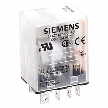 SIEMENS Plug-In Relay 24V DC 15 A 8 Pins, 56JX43