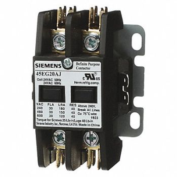 SIEMENS Definite Purpose Contactor 2 Pole 30A, 56JY19