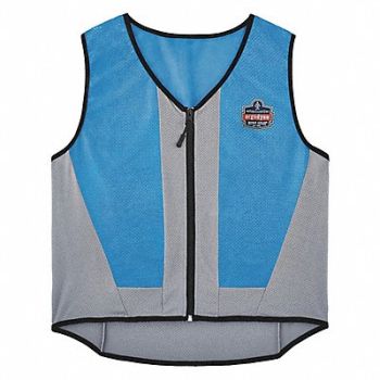 CHILL-ITS BY ERGODYNE Cooling Vest 4 hr Time 2XL Size Blue, 56KA71