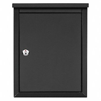 ARCHITECTURAL MAILBOXES Mailbox 1 Door Black 13-15/64 H, 56KE92