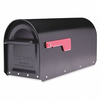 ARCHITECTURAL MAILBOXES Mailbox 1 Door Black 20-51/64 H, 56KE95