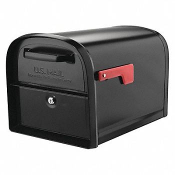 ARCHITECTURAL MAILBOXES Mailbox 2 Doors Black 11-1/2 H, 56KE97