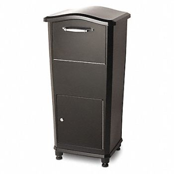 ARCHITECTURAL MAILBOXES Mail Drop Box 1 Door Black 37-15/64 H, 56KE99