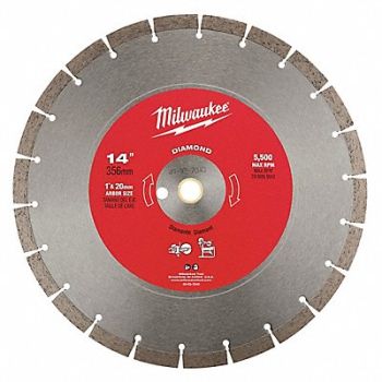 MILWAUKEE Diamond Segmented Blade, 56KY67