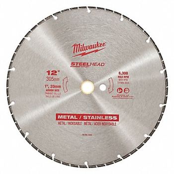 MILWAUKEE Diamond Segmented Cut-Off Blade, 56KY76