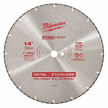 MILWAUKEE Diamond Segmented Cut-Off Blade, 56KY77
