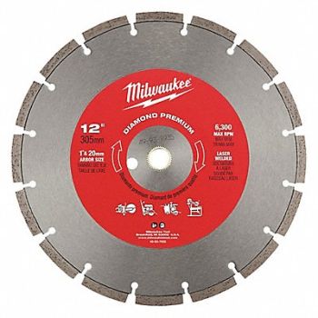 MILWAUKEE Diamond Segmented Blade, 56KY78
