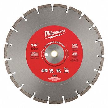 MILWAUKEE Diamond Segmented Blade, 56KY79