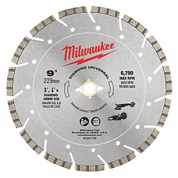 MILWAUKEE Diamond Segmented Cutting Blade, 56LA66