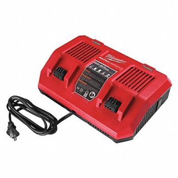 MILWAUKEE M18 Dual Bay Simultaneous Rapid Charger, 56LA69