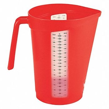 VIKAN Measuring Cup 2 qt. Polypropylene Red, 56LR18