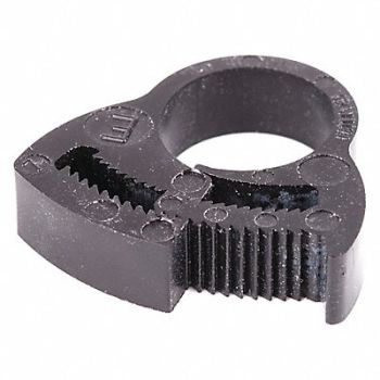 GRAINGER APPROVED Snap-Hose Clamp Black 0.6 Max ID PK50, 56LW30
