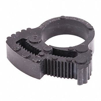GRAINGER APPROVED Snap-Hose Clamp Black 0.69 Max ID PK50, 56LW31