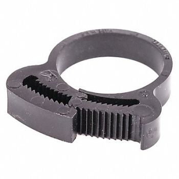 GRAINGER APPROVED Snap-Hose Clamp Black 0.99 Max ID PK50, 56LW35