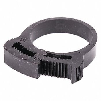 GRAINGER APPROVED Snap-Hose Clamp Black 1.18 Max ID PK50, 56LW37