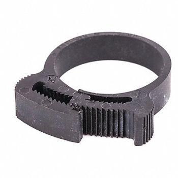 GRAINGER APPROVED Snap-Hose Clamp Black 1.29 Max ID PK25, 56LW38