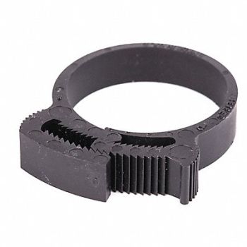 GRAINGER APPROVED Snap-Hose Clamp Black 1.39 Max ID PK25, 56LW39