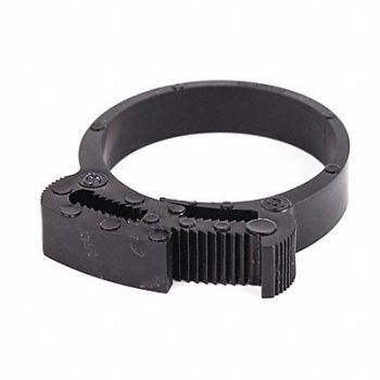 GRAINGER APPROVED Snap-Hose Clamp Black 1.52 Max ID PK25, 56LW40