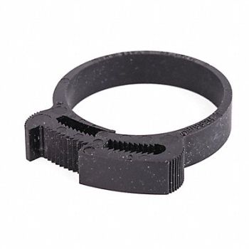 GRAINGER APPROVED Snap-Hose Clamp Black 1.61 Max ID PK25, 56LW41