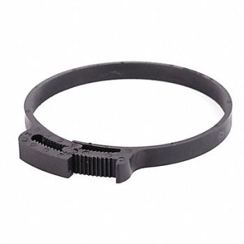 GRAINGER APPROVED Snap-Hose Clamp Black 3.54 Max ID PK10, 56LW54