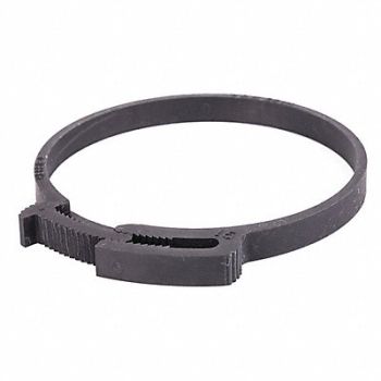 GRAINGER APPROVED Snap-Hose Clamp Black 3.73 Max ID PK10, 56LW55