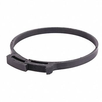 GRAINGER APPROVED Snap-Hose Clamp Black 4.35 Max ID PK10, 56LW57