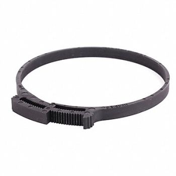 GRAINGER APPROVED Snap-Hose Clamp Black 4.49 Max ID PK10, 56LW58