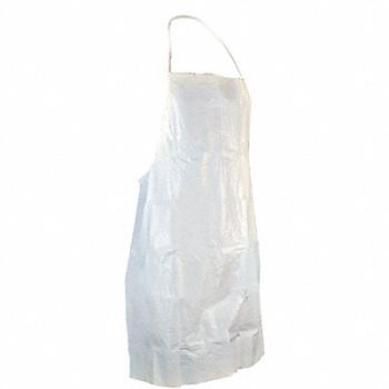 CELLUCAP Bib Apron Univ White Laminated PK100, 56LY50