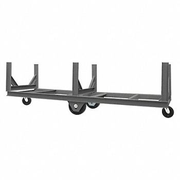 DURHAM MFG Truck Gray with 6 x 2 Phenolic Casters, 56MW75
