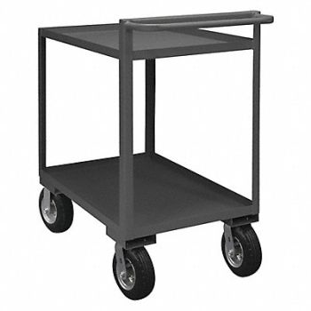 DURHAM MFG Cart Gray with 8 x2 Pneumatic Casters, 56MX05