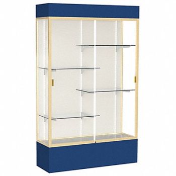 WADDELL DISPLAY Floor Display Case Navy Blue 80 H 48 L, 56TW56