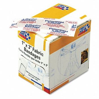 FIRST AID ONLY Fabric Bandages 1x3 PK100, 56XE67
