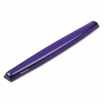 FELLOWES Gel Crystals Keyboard Wrist Rest Purple, 56XG97