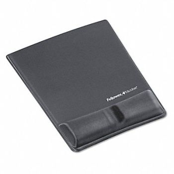 FELLOWES Memory Foam Wrist/Mouse Pad Graphite, 56XH23