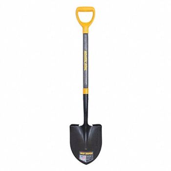 TRUE TEMPER Round Point Shovel w/D-Grip Handle, 56YK89