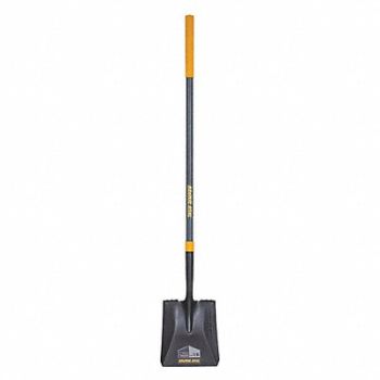 TRUE TEMPER Square Point Shovel Fiberglass Handle, 56YK92