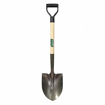 UNION TOOLS Round Point Shovel D-Grip Handle, 56YL07