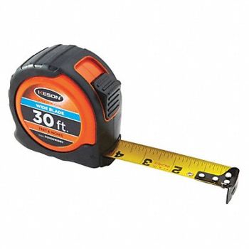 KESON Tape Measure SAE Blade 30 ft L, 56YM18