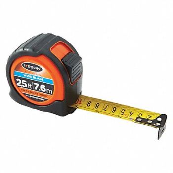 KESON Tape Measure SAE/Metric Blade 25 ft L, 56YM20