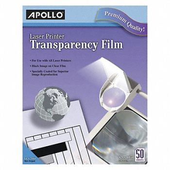 APOLLO Laser Printer Transparency Film PK5, 56YW18