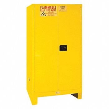 DURHAM MFG Safety Cabinet Manual Close 60 gal Legs, 56YW60