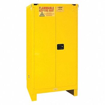 DURHAM MFG Safety Cabinet Self Close 60 gal Legs, 56YW61