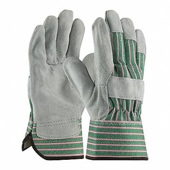 PIP Split Leather Palm Grn/Pink Back L PK12, 581U49