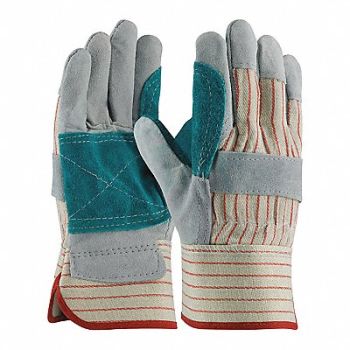 PIP Split Leather Palm Gry/Red XL PK12, 581U66